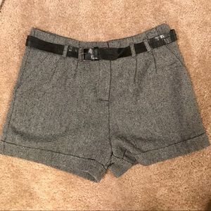 High-Waisted Tweed Shorts